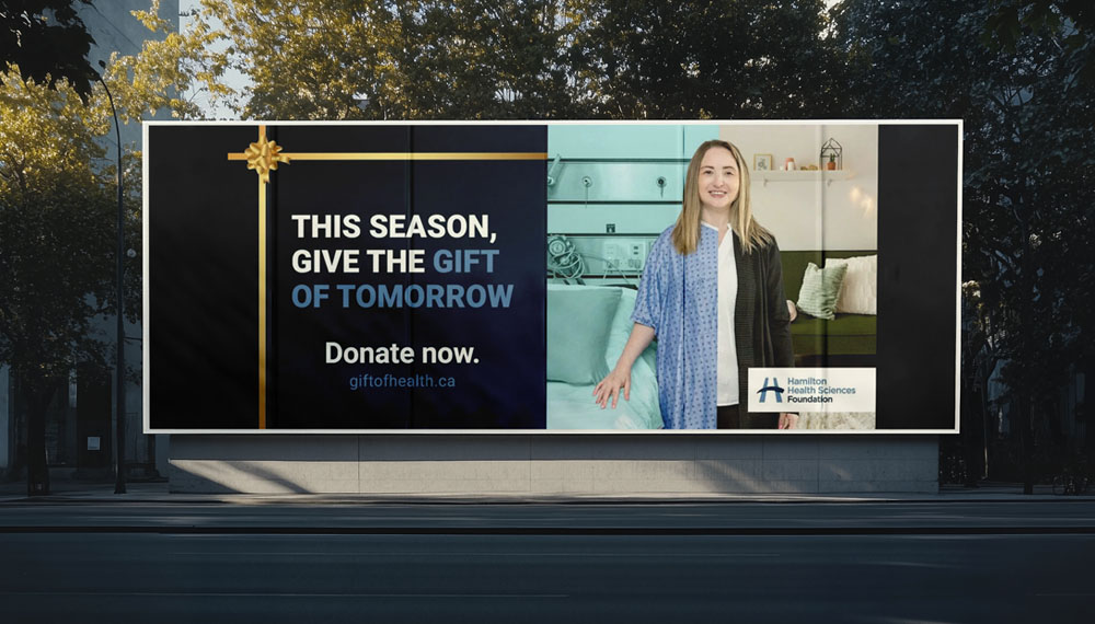Hamilton Health Sciences Foundation campaign billboard